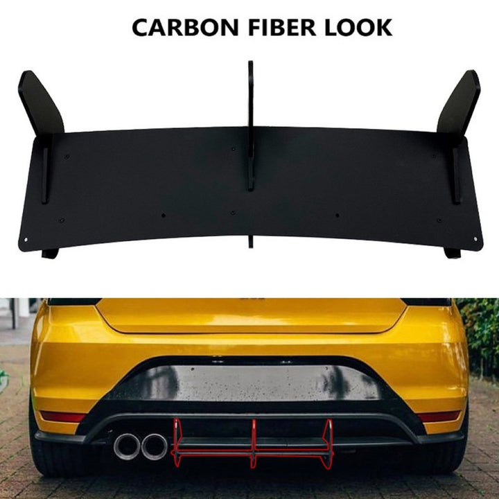 Car Craft Compatible With Volkswagen Polo Mk5 Gti 6r 2011-2014 Rear Bumper Lip Skirt Splitter Diffuser Carbon Fiber Look Zst-217