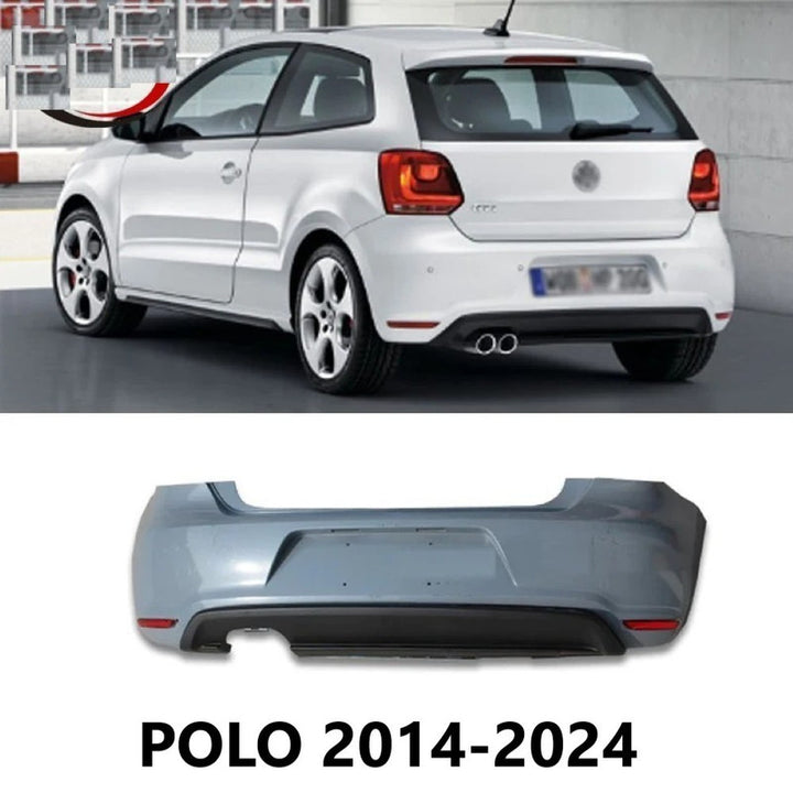 Car Craft Compatible With Vw Volkswagen Polo 2014-2024 Upgrade Facelift Convert To Gti Line Style Rear Bumper Bodykit