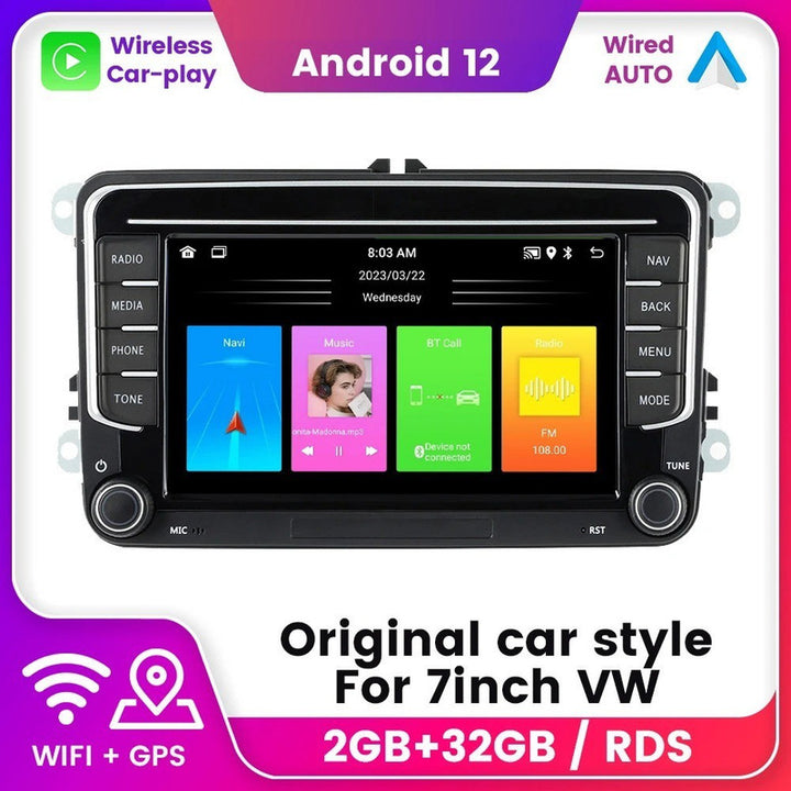 Car Craft Compatible With Volkswagen Polo Jetta Passat Golf 5 6 Cc Skoda Fabia Octavia Superb Android Multimedia Infotainment Touchscreen Dvd Player Wireless Carplay Android Auto 2gb +32gb 7 Inch