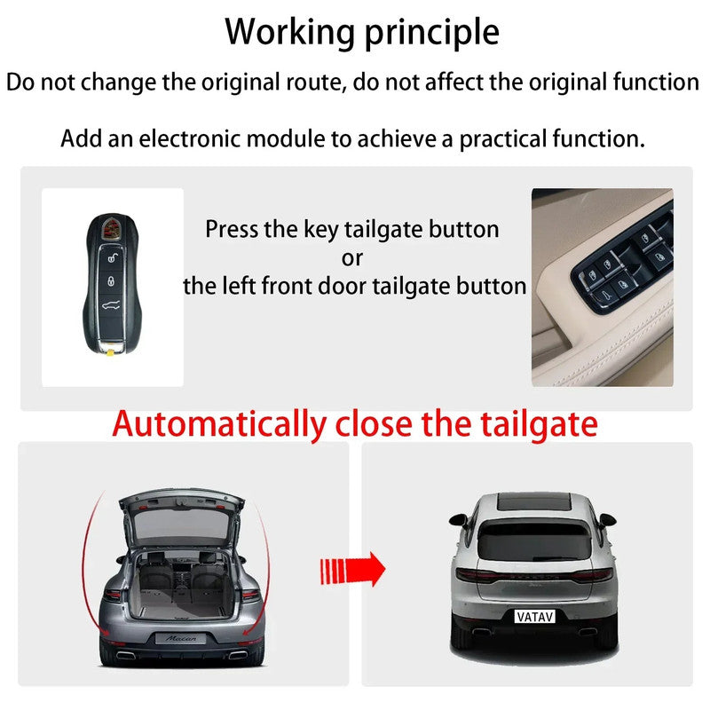 Car Craft Compatible With Volkswagen Tiguan 2017-2023 Rear Intelligent Electric Boot Lifting Trunk Boot Opening Automatic Power Tailgate Refitted 2 Struts(plastic Cover ),upper Suction(original Design)