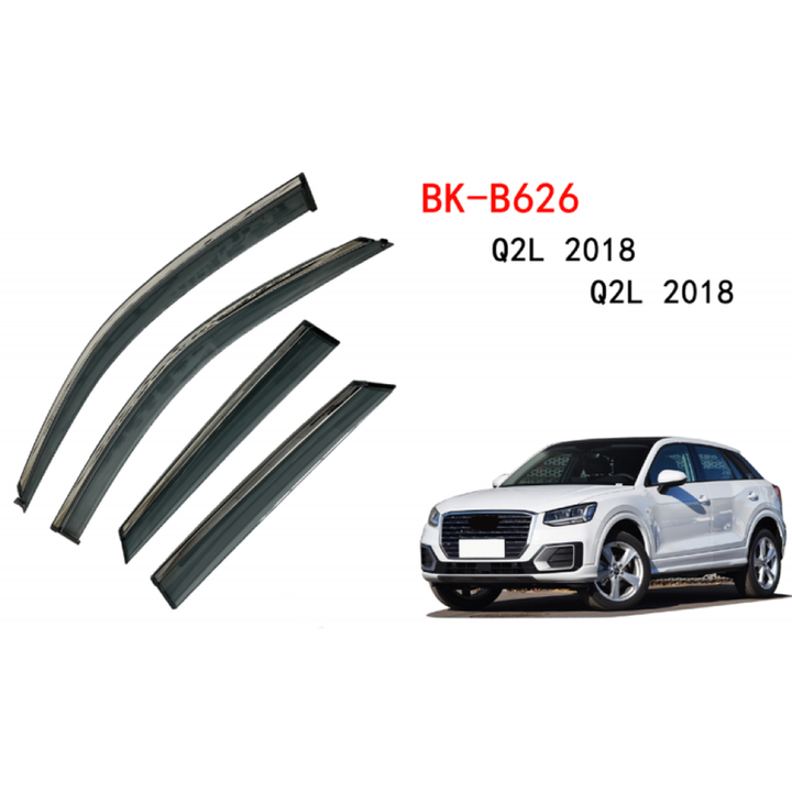 Car Craft Compatible With Audi Q2l 2018-2020 Rain Shine Side Window Wind Deflectors Rain Sun Guard Door Visor Doorvisor Deflector Visor Shades Ventvisor Strip CC-7654 - CAR CRAFT INDIA