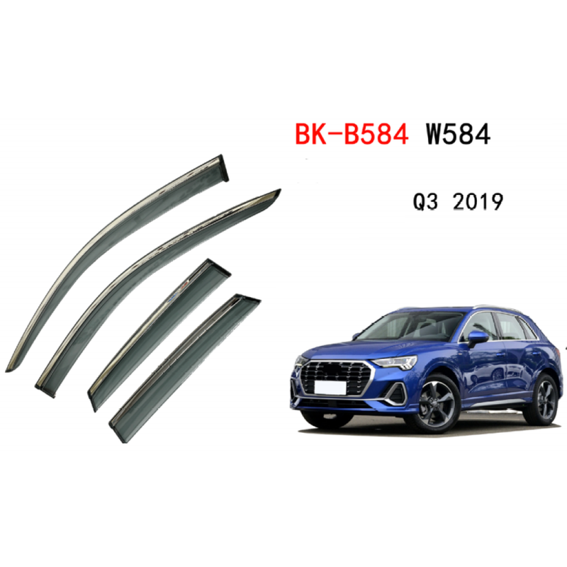 Car Craft Compatible With Audi Q3 2019-2020 Rain Shine Side Window Wind Deflectors Rain Sun Guard Door Visor Doorvisor Deflector Visor Shades Ventvisor Strip CC-7656 - CAR CRAFT INDIA