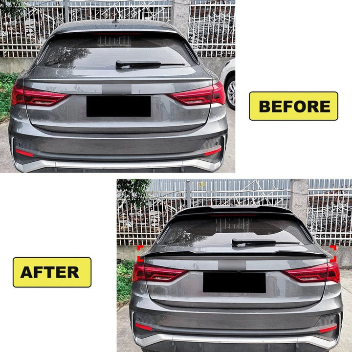 Car Craft Compatible With Audi Q3 F3 Coupe 2019-2024 Rear Roof Boot Trunk Wing Lip Spoiler Carbon Fiber Look Zst-780 Cf Usa