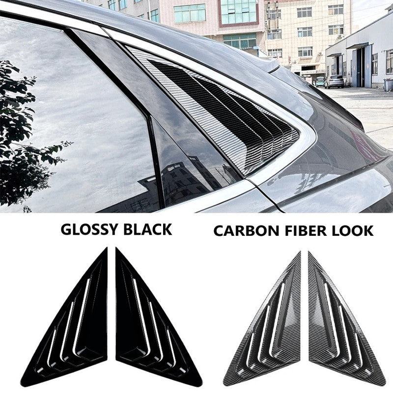 Car Craft Compatible With Audi Q3 F3 Sportback 2019-2024 Car Rear Window Louvers Sticker Rear Triangle Window Shade Spoiler Trim Accessories Zst-773 Glossy Black