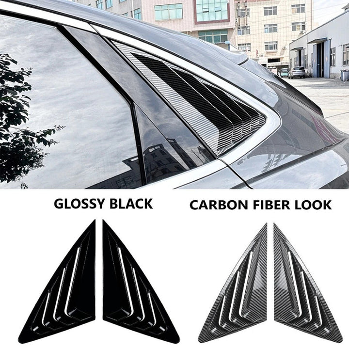 Car Craft Compatible With Audi Q3 F3 Sportback 2019-2024 Car Rear Window Louvers Sticker Rear Triangle Window Shade Spoiler Trim Accessories Zst-773 Glossy Black