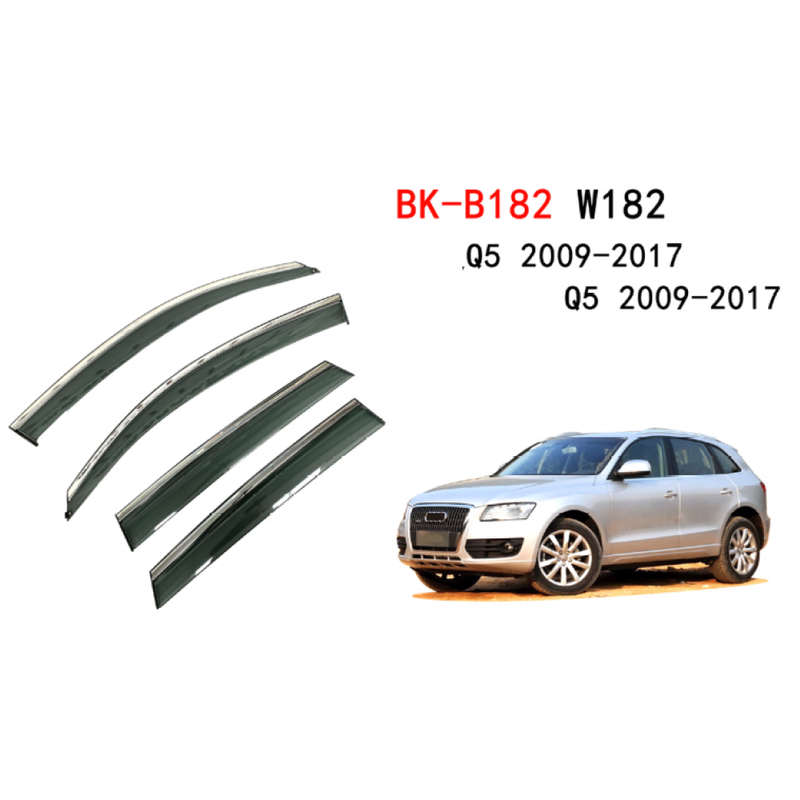 Car Craft Compatible With Audi Q5 2008-2017 Rain Shine Side Window Wind Deflectors Rain Sun Guard Door Visor Doorvisor Deflector Visor Shades Ventvisor Strip CC-7658 - CAR CRAFT INDIA
