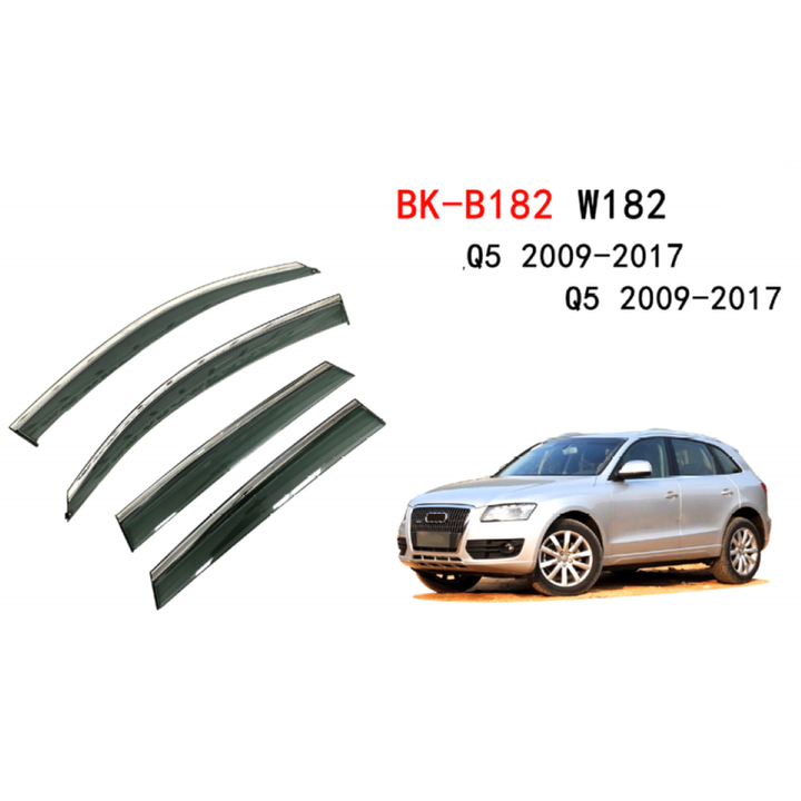 Car Craft Compatible With Audi Q5 2008-2017 Rain Shine Side Window Wind Deflectors Rain Sun Guard Door Visor Doorvisor Deflector Visor Shades Ventvisor Strip CC-7658 - CAR CRAFT INDIA