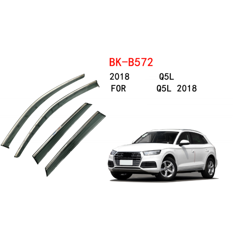 Car Craft Compatible With Audi Q5l 2018-2020 Rain Shine Side Window Wind Deflectors Rain Sun Guard Door Visor Doorvisor Deflector Visor Shades Ventvisor Strip CC-7659 - CAR CRAFT INDIA