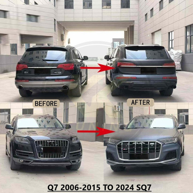 Car Craft Compatible With Audi Q7 2006-2015 To Sq7 2023 S Line Upgrade Facelift Conversion Bodykit Bumper Hood Headlight Taillight