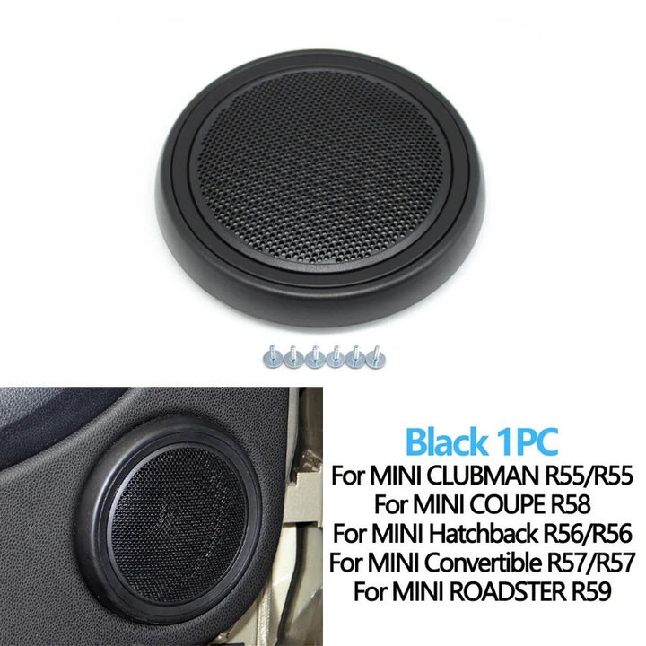 Car Craft Compatible With Mini Cooper Clubman R55 08-14 R58 12-15 R56 07-14 R57 09-15 R59 12-14 R56 N 09-13 Car Front Door Woofer Speaker Grill Cover 51412753066 Black