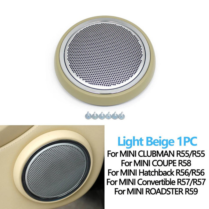 Car Craft Compatible With Mini Cooper Clubman R55 08-14 R58 12-15 R56 07-14 R57 09-15 R59 12-14 R56 N 09-13 Car Front Door Woofer Speaker Grill Cover 51417316339 Light Beige