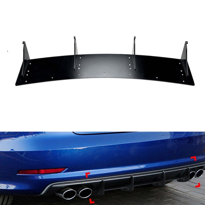 Car Craft Compatible With Audi A3 S3 8v 2013-2015 Rear Bumper Lip Skirt Splitter Diffuser