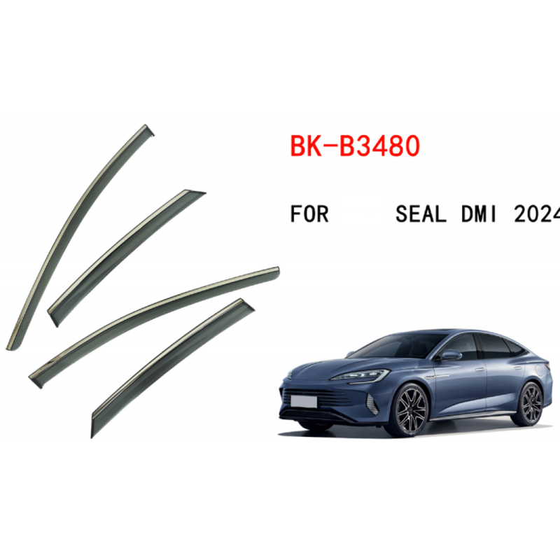 Car Craft Compatible With Byd Seal Dmi 2023 Rain Shine Side Window Wind Deflectors Rain Sun Guard Door Visor Doorvisor Deflector Visor Shades Ventvisor Strip CC-7677 - CAR CRAFT INDIA
