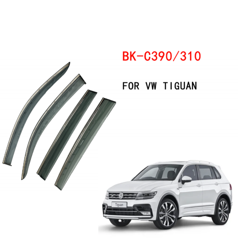 Car Craft Compatible With Volkswagen Vw Taigun 2019+ T-cross Tacqua Rain Shine Side Window Wind Deflectors Rain Sun Guard Door Visor Doorvisor Deflector Visor Shades Ventvisor Strip Usa CC-7776 - CAR CRAFT INDIA