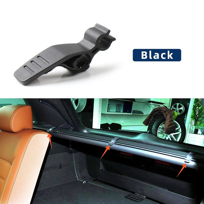 Car Craft Compatible With Vw Volkswagen Touareg 2011-2018 Car Trunk Shade Luggage Curtain Tray Cover Blind Repair Hook Vehicle Fixing Clip Modern Replaceable 7p689877345w Black CC-8970