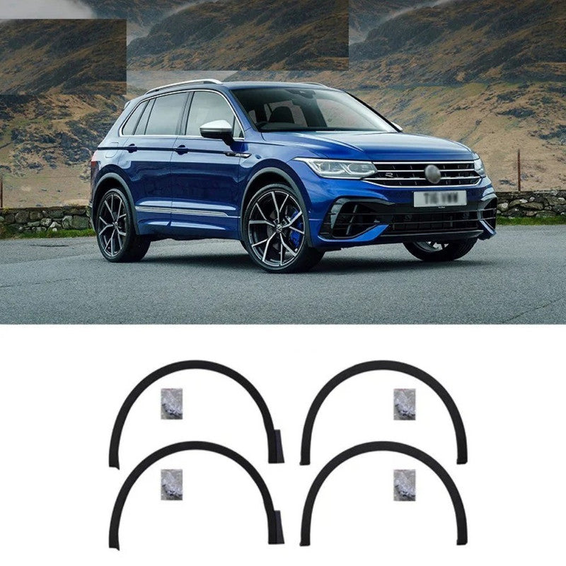 Car Craft Compatible With Vw Volkswagen Tiguan 2021-2023 Upgrade Facelift Convert To R Line Style Front Wheel Arch Eyebrow