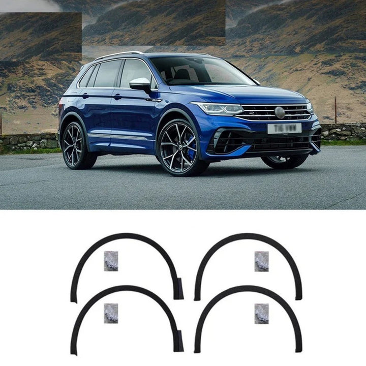 Car Craft Compatible With Vw Volkswagen Tiguan 2021-2023 Upgrade Facelift Convert To R Line Style Front Wheel Arch Eyebrow
