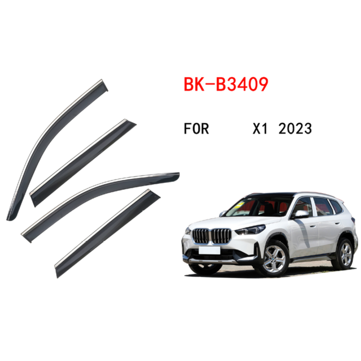 Car Craft Compatible With Bmw X1 Li U11 2023 Rain Shine Side Window Wind Deflectors Rain Sun Guard Door Visor Doorvisor Deflector Visor Shades Ventvisor Strip CC-7670 - CAR CRAFT INDIA