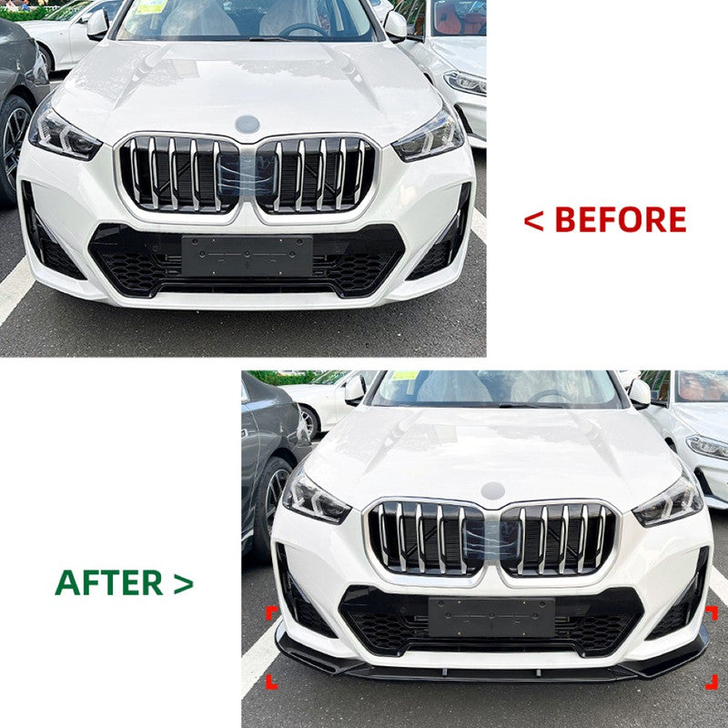 Car Craft Compatible With Bmw X1 U11 2023+ Front Bumper Lip Splitter Skirst Glossy Black Zst-522 Gb