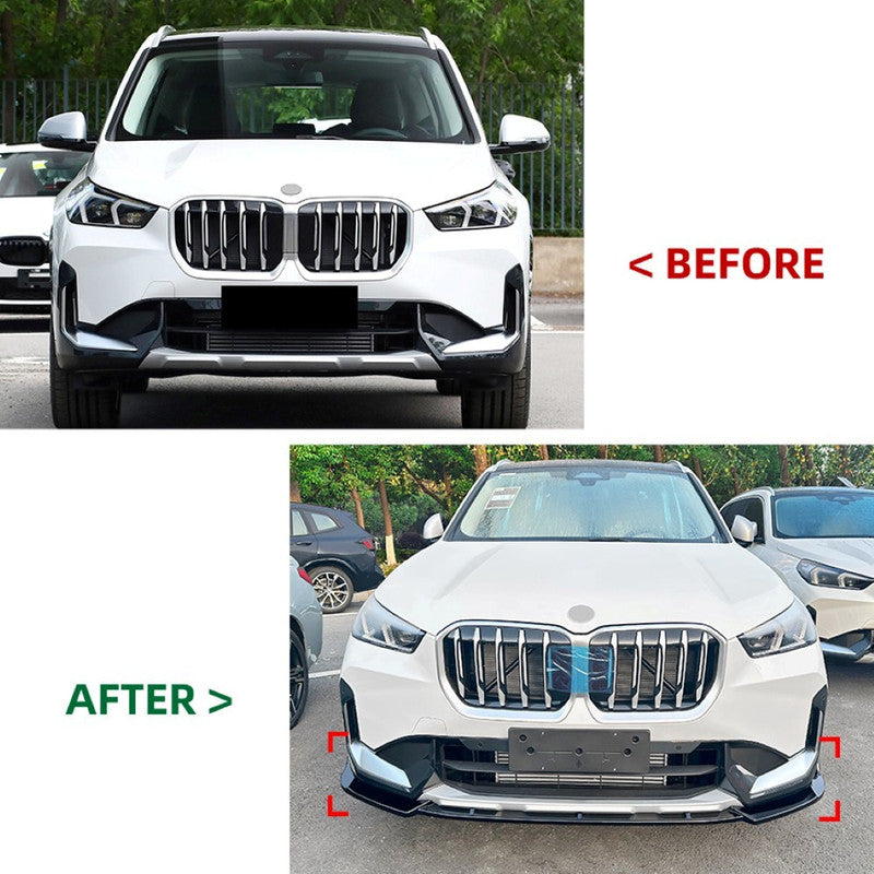 Car Craft Compatible With Bmw X1 U11 2023+ Front Bumper Lip Splitter Skirst Standard Carbon Fiber Look Zst-627 Cf