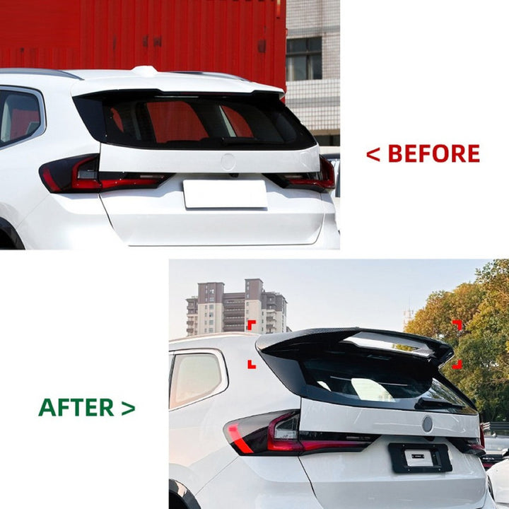 Car Craft Compatible With Bmw X1 U11 2023+ Rear Roof Boot Wing Lip Spoiler Carbon Fiber Look Zst-607 Cf