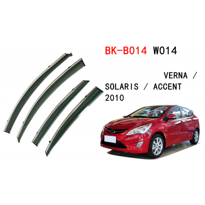 Car Craft Compatible With Hyundai Verna 2010-2016 Rain Shine Side Window Wind Deflectors Rain Sun Guard Door Visor Doorvisor Deflector Visor Shades Ventvisor Strip CC-7701 - CAR CRAFT INDIA