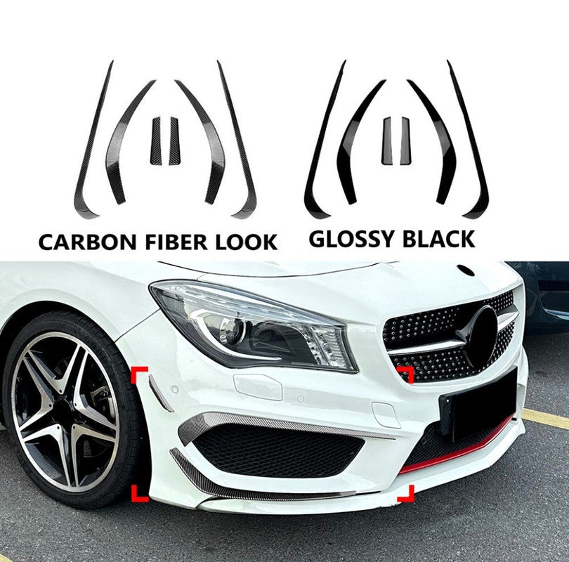 Car Craft Compatible With Mercedes Benz Cla Class W117 C117 2013-2016 Amg Front Bumper Lip Skirt Splitter Spoiler Set Zst-200 Zst-903 Zst-879 Carbon Fiber Look