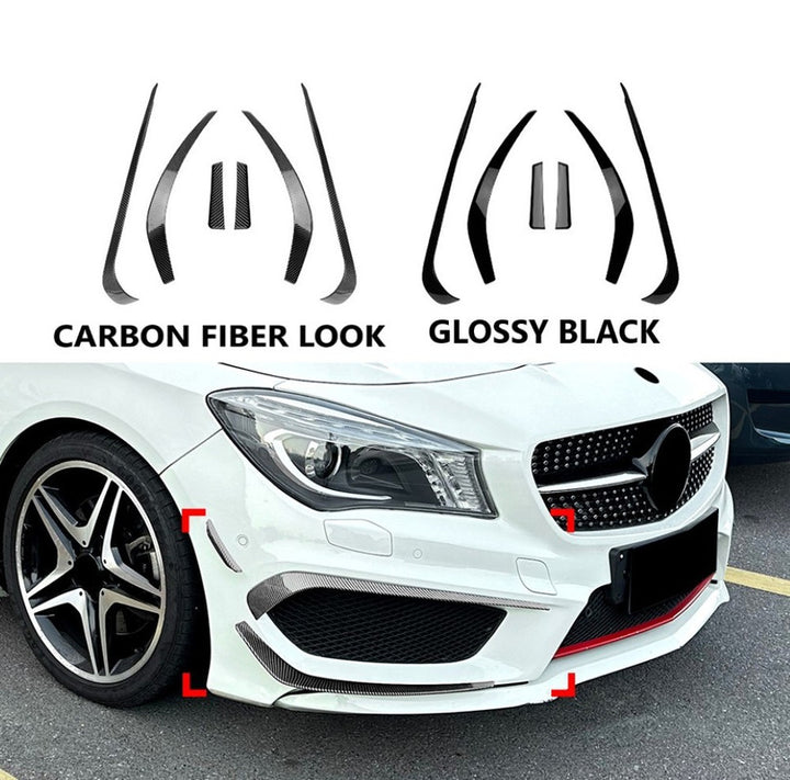 Car Craft Compatible With Mercedes Benz Cla Class W117 C117 2013-2016 Amg Front Bumper Lip Skirt Splitter Spoiler Set Zst-200 Zst-903 Zst-879 Carbon Fiber Look