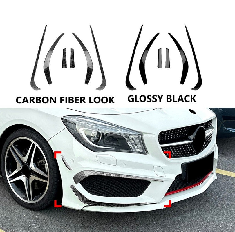 Car Craft Compatible With Mercedes Benz Cla Class W117 C117 2013-2016 Amg Front Bumper Lip Skirt Splitter Spoiler Set Zst-200 Zst-903 Zst-879 Glossy Black
