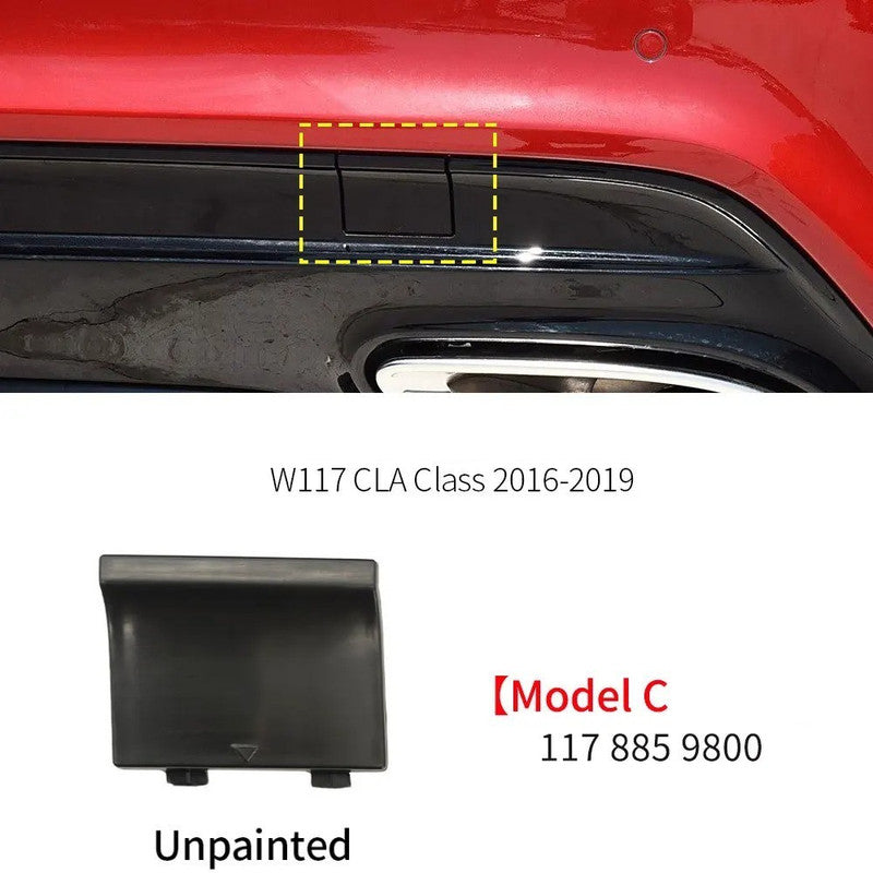 Car Craft Compatible With Mercedes Benz Cla W117 X117 2014-2019 Rear Bumper Tow Hook Towing Tochan Trailer Cover 1178859800 Unpainted C - CAR CRAFT INDIA