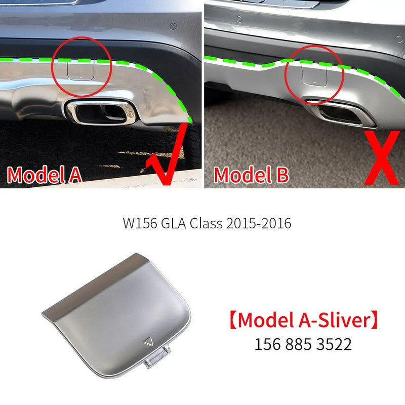 Car Craft Compatible With Mercedes Benz Gla W156 X156 2014-2016 Rear Bumper Tow Hook Towing Tochan Trailer Cover 1568853522 A Silver - CAR CRAFT INDIA