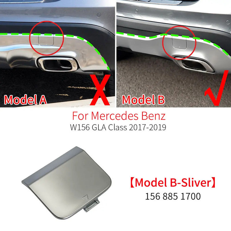 Car Craft Compatible With Mercedes Benz Gla W156 X156 2017-2019 Rear Bumper Tow Hook Towing Tochan Trailer Cover 1568851700-2 B Silver - CAR CRAFT INDIA