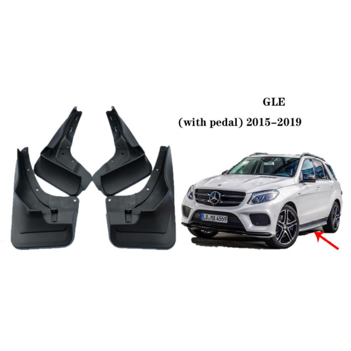 Car Craft Compatible With Mercedes Benz Gle W166 2015-2019 With Pedal Car Tyre Mudflaps Mud Flap Mud Guard Fender Splash Guard Mb2023 CC-7478 - CAR CRAFT INDIA