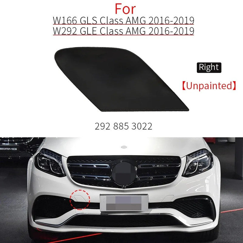 Car Craft Compatible With Mercedes Benz Gle Gls W166 W292 2016-2019 Amg Front Bumper Tow Hook Towing Tochan Trailer Cover 2928853022-1 Unpainted Right - CAR CRAFT INDIA