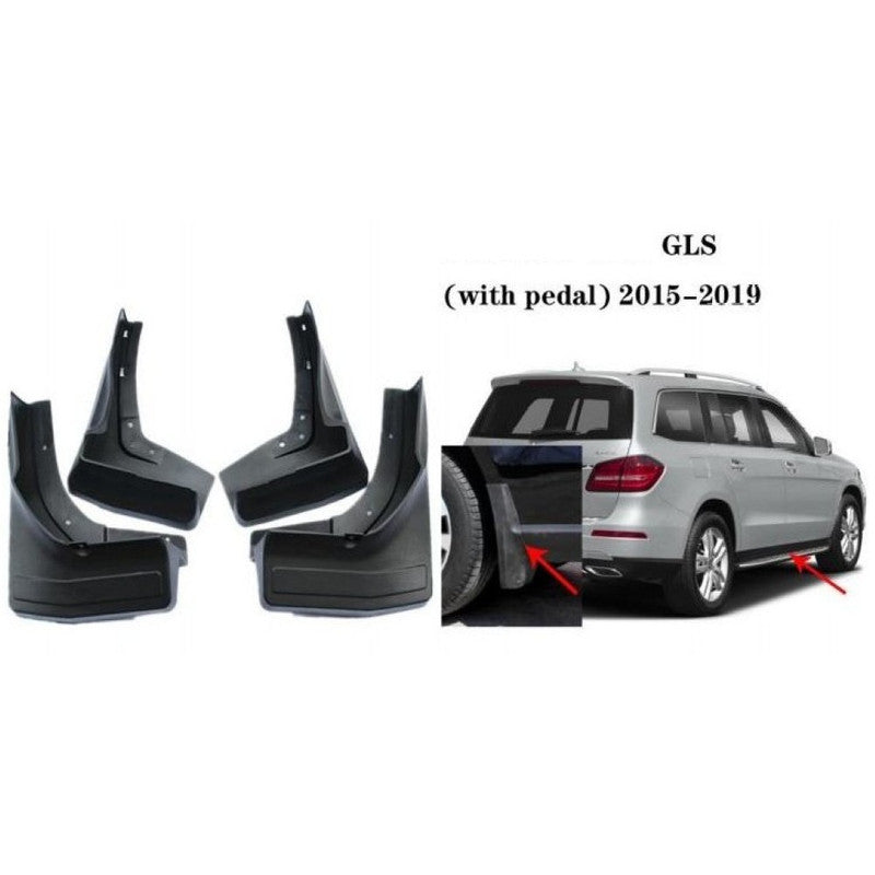 Car Craft Compatible With Mercedes Benz Gls W166 2016-2019 With Pedal Car Tyre Mudflaps Mud Flap Mud Guard Fender Splash Guard Mb2017 CC-7491 - CAR CRAFT INDIA