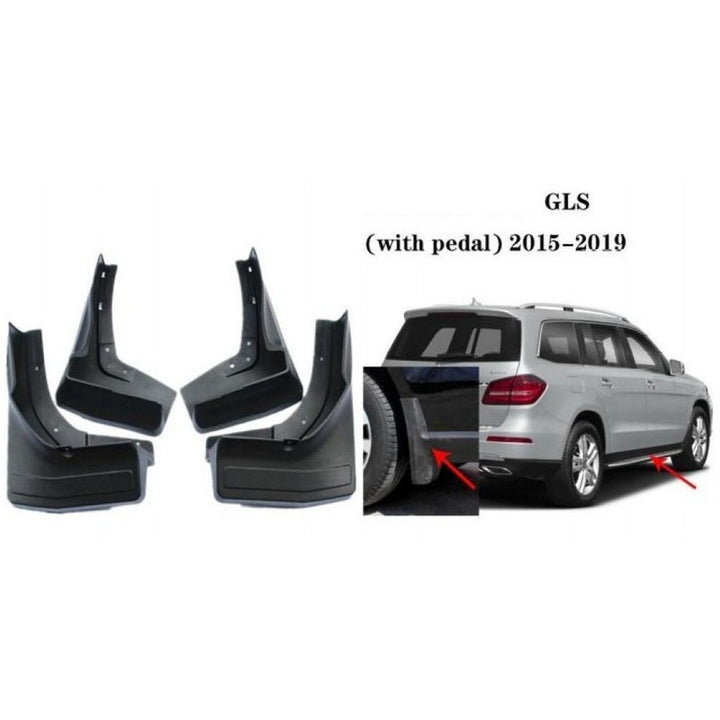 Car Craft Compatible With Mercedes Benz Gls W166 2016-2019 With Pedal Car Tyre Mudflaps Mud Flap Mud Guard Fender Splash Guard Mb2017 CC-7491 - CAR CRAFT INDIA