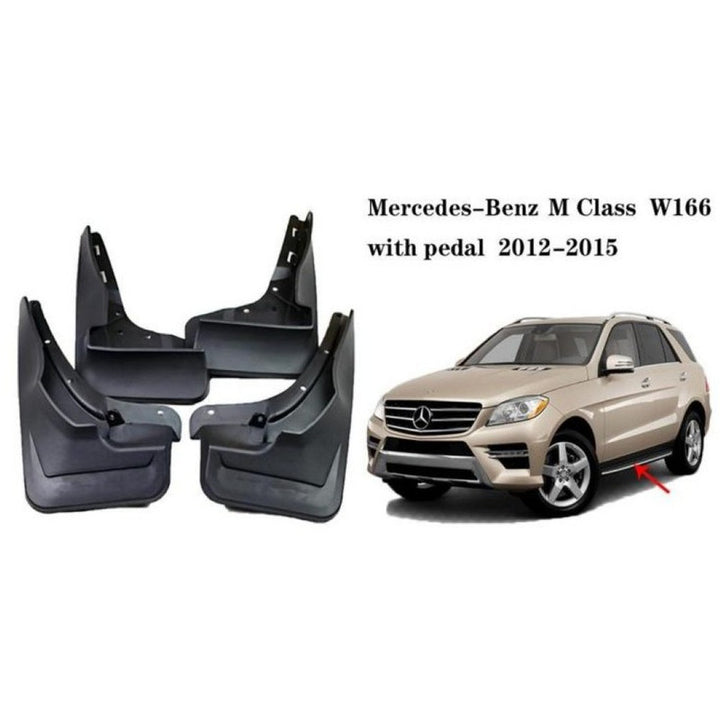 Car Craft Compatible With Mercedes Ml W166 2012-2015 With Padel Car Tyre Mudflaps Mud Flap Mud Guard Fender Splash Guard Ty-mb2007 CC-7593 - CAR CRAFT INDIA