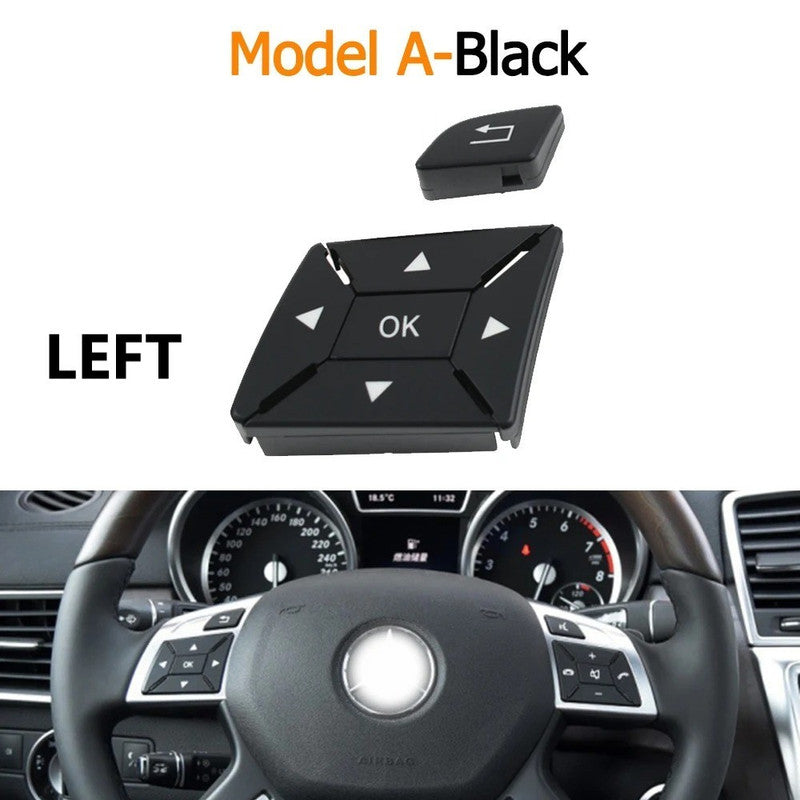 Car Craft Compatible With Mercedes Ml Class 11-15 W166 Gl Class 2013-2015 W166 G Class G Wagon 2013-2018 W463 Steering Wheel Menu Control Switch Knob Button Cover 16690528009107 Black Left A CC-7852 - CAR CRAFT INDIA
