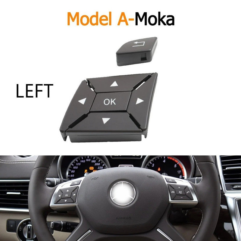 Car Craft Compatible With Mercedes Ml Class 11-15 W166 Gl Class 2013-2015 W166 G Class G Wagon 2013-2018 W463 Steering Wheel Menu Control Switch Knob Button Cover 16690528008490 Moka Left A CC-7854 - CAR CRAFT INDIA