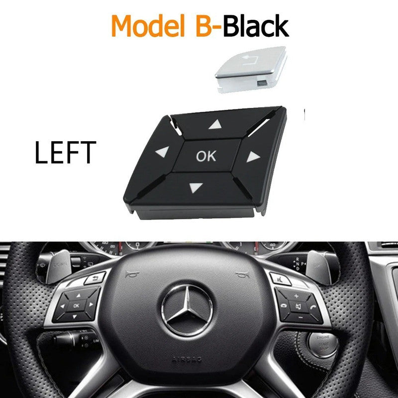 Car Craft Compatible With Mercedes Ml Class 11-15 W166 Gl Class 2013-2015 W166 G Class G Wagon 2013-2018 W463 Steering Wheel Menu Control Switch Knob Button Cover 16690518009107 Black Left B CC-7856 - CAR CRAFT INDIA
