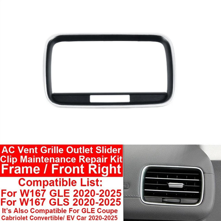 Car Craft Compatible With Mercedes Benz Gle Gls W167 2019-2025 Car Dashboard Ac Vent Grille Outlet Clip Slider Trim Repair Kit Outer Frame Trim Cover 1678301500 Left