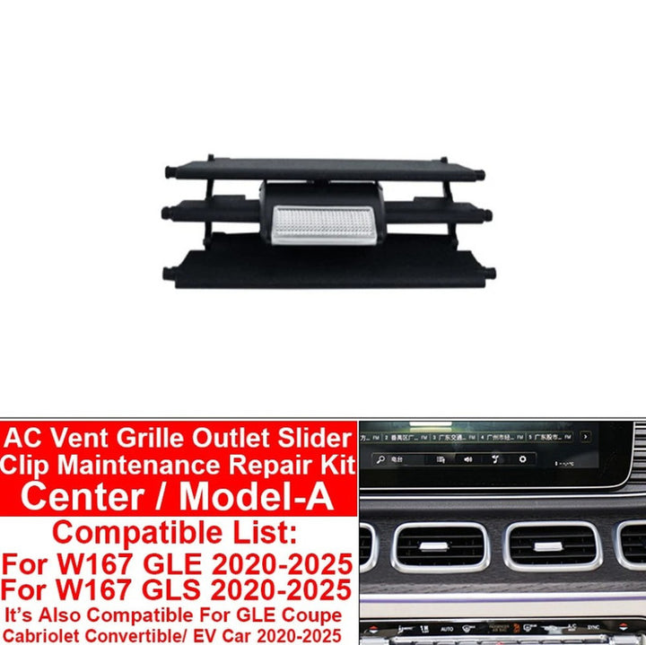 Car Craft Compatible With Mercedes Benz Gle Gls W167 2019-2025 Car Dashboard Ac Vent Grille Outlet Clip Slider Trim Repair Kit 1678307801-a Centre A
