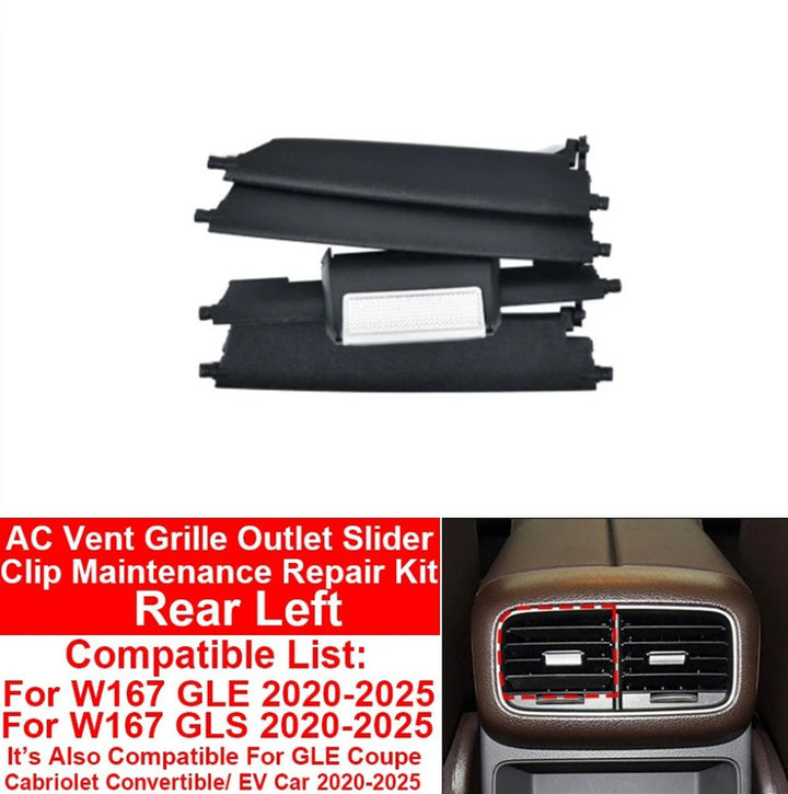 Car Craft Compatible With Mercedes Benz Gle Gls W167 2019-2025 Car Dashboard Ac Vent Grille Outlet Clip Slider Trim Repair Kit 1678301600-hl Rear Left