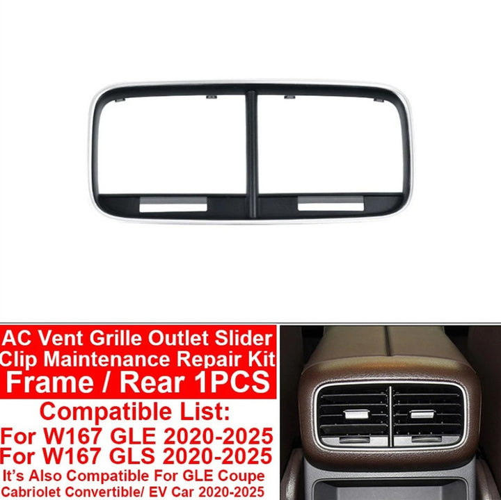Car Craft Compatible With Mercedes Benz Gle Gls W167 2019-2025 Car Dashboard Ac Vent Grille Outlet Clip Slider Trim Repair Kit Outer Frame Trim Cover 1678301600 Rear