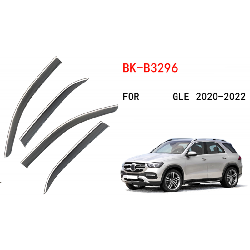 Car Craft Compatible With Mercedes Gle W167 2020+ Rain Shine Side Window Wind Deflectors Rain Sun Guard Door Visor Doorvisor Deflector Visor Shades Ventvisor Strip CC-7716 - CAR CRAFT INDIA