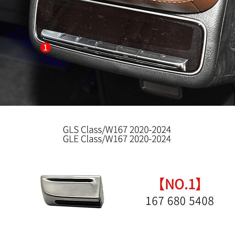 Car Craft Compatible With Mercedes Benz Gls Gle W167 X167 2020-2025 Car Rear Air Ac Conditioner Button Outlet Adjustment Switch Button Cover 1676805408-1 Ac Button 1 - CAR CRAFT INDIA