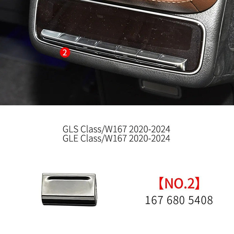 Car Craft Compatible With Mercedes Benz Gls Gle W167 X167 2020-2025 Car Rear Air Ac Conditioner Button Outlet Adjustment Switch Button Cover 1676805408-2 Ac Button 2 - CAR CRAFT INDIA