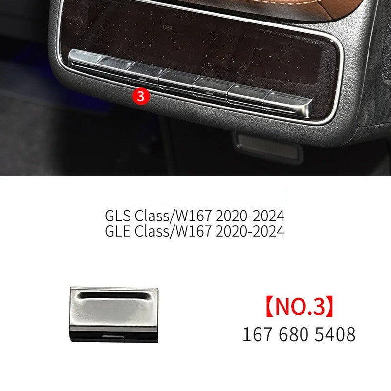 Car Craft Compatible With Mercedes Benz Gls Gle W167 X167 2020-2025 Car Rear Air Ac Conditioner Button Outlet Adjustment Switch Button Cover 1676805408-3 Ac Button 3 - CAR CRAFT INDIA