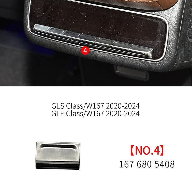 Car Craft Compatible With Mercedes Benz Gls Gle W167 X167 2020-2025 Car Rear Air Ac Conditioner Button Outlet Adjustment Switch Button Cover 1676805408-4 Ac Button 4 - CAR CRAFT INDIA