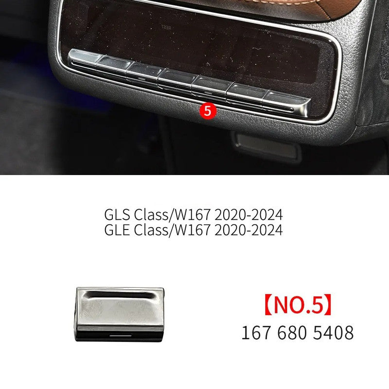 Car Craft Compatible With Mercedes Benz Gls Gle W167 X167 2020-2025 Car Rear Air Ac Conditioner Button Outlet Adjustment Switch Button Cover 1676805408-5 Ac Button 5 - CAR CRAFT INDIA